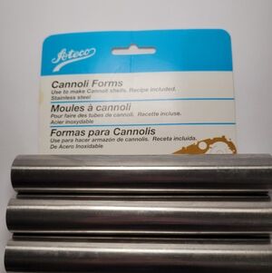 Ateco 5.75" Stainless Steel Cannoli Form 8 Pack Set - Pastry Mascarpone Tubes